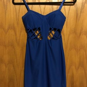 Royal Blue Cutout Party Dress